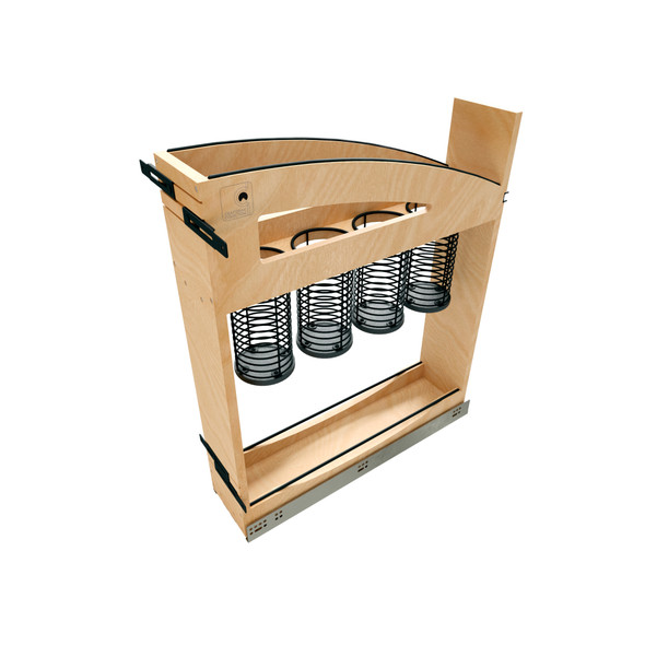 5" Craftsman Collection Solid Maple Utensil Pullout Organizer w/ Black Accents and BLUM Soft-Close Slides for 9" Base Cabinets by Rev-A-Shelf 5" Craftsman Collection Solid Maple Utensil Pullout Organizer w/ Black Accents and BLUM Soft-Close Slides for 9" Base Cabinets by Rev-A-Shelf