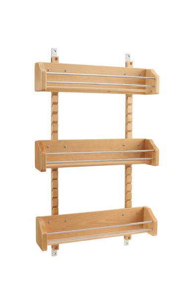 Wood Wall Cabinet Adjustable Spice Rack by Rev-A-Shelf Wood Wall Cabinet Adjustable Spice Rack by Rev-A-Shelf