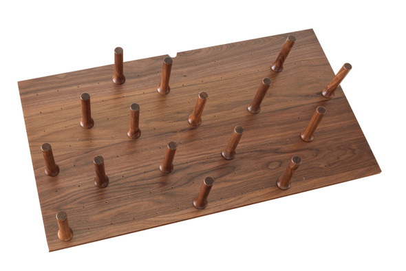 Walnut Trim-to-Fit Drawer Peg Board Insert with Wooden Pegs by Rev-A-Shelf Walnut Trim-to-Fit Drawer Peg Board Insert with Wooden Pegs by Rev-A-Shelf