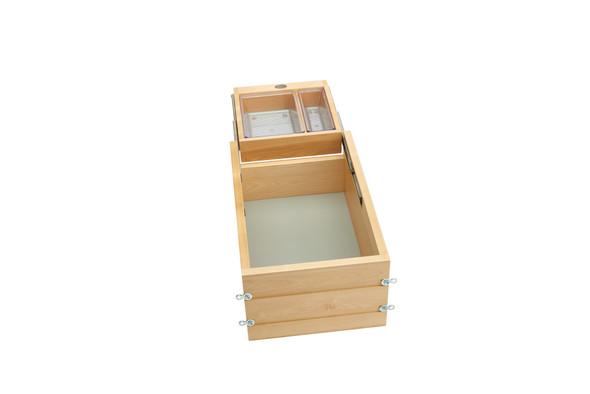 Wood Vanity Cabinet Replacement Half Tier Drawer System w/Soft Close by Rev-A-Shelf Wood Vanity Cabinet Replacement Half Tier Drawer System w/Soft Close by Rev-A-Shelf