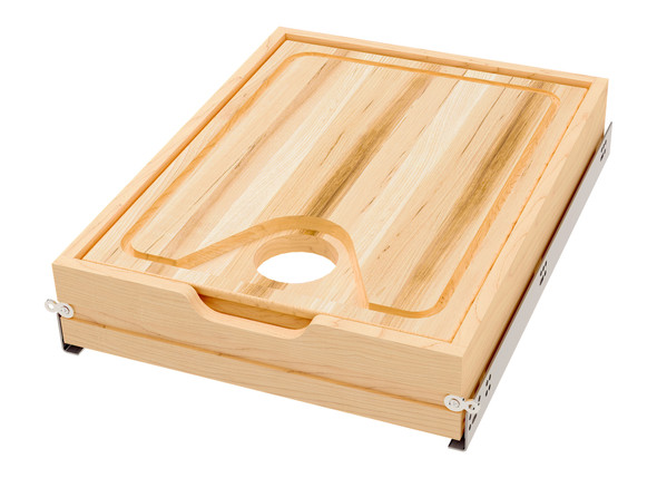 Wood Base Cabinet Cutting Board Drawer Replacement System w/ Soft-Close by Rev-A-Shelf Wood Base Cabinet Cutting Board Drawer Replacement System w/ Soft-Close by Rev-A-Shelf