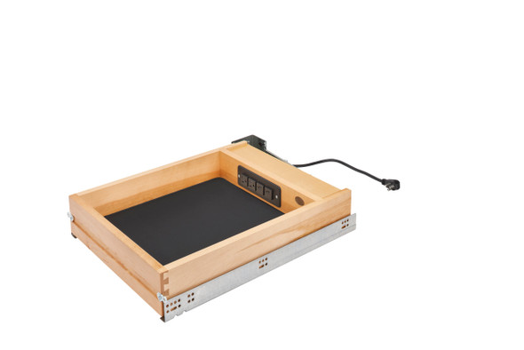 Wood Base Cabinet Charging Drawer Replacement System w/ Soft-Close by Rev-A-Shelf Wood Base Cabinet Charging Drawer Replacement System w/ Soft-Close by Rev-A-Shelf