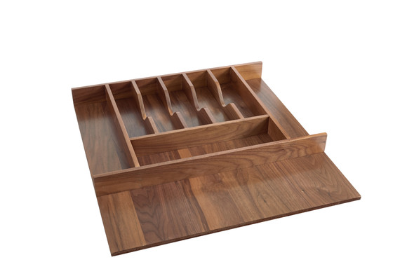 Walnut Trim-to-Fit Shallow Cutlery Drawer Insert Organizer by Rev-A-Shelf Walnut Trim-to-Fit Shallow Cutlery Drawer Insert Organizer by Rev-A-Shelf