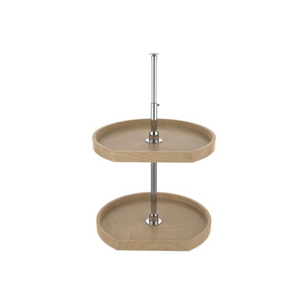 Wood D-Shaped 2-Shelf Lazy Susans for Corner Base Cabinets by Rev-A-Shelf Wood D-Shaped 2-Shelf Lazy Susans for Corner Base Cabinets by Rev-A-Shelf