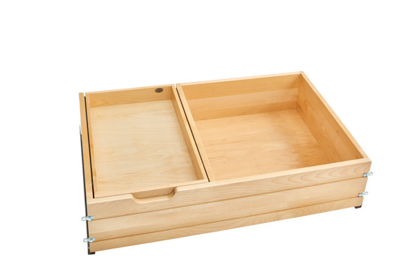 Wood Base Cabinet Two-Tier Replacement Deep Drawer System w/ Soft-Close by Rev-A-Shelf Wood Base Cabinet Two-Tier Replacement Deep Drawer System w/ Soft-Close by Rev-A-Shelf