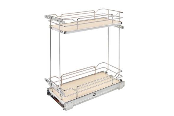 Two-Tier Sold Surface Pullout Organizers w/ Soft-Close by Rev-A-Shelf Two-Tier Sold Surface Pullout Organizers w/ Soft-Close by Rev-A-Shelf
