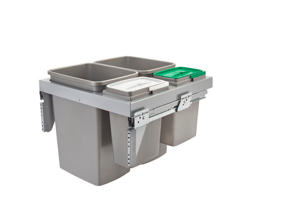 Steel Top Mount Pullout Waste Container by Rev-A-Shelf Steel Top Mount Pullout Waste Container by Rev-A-Shelf