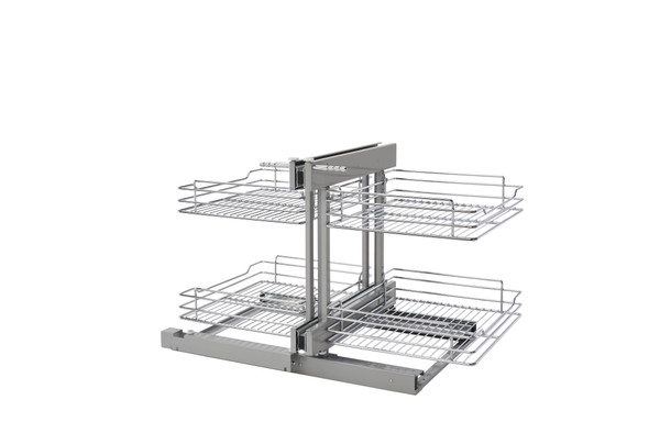 Steel Two-Tier Pullout Organizer for Blind Corner Cabinets w/ Soft-Close by Rev-A-Shelf Steel Two-Tier Pullout Organizer for Blind Corner Cabinets w/ Soft-Close by Rev-A-Shelf