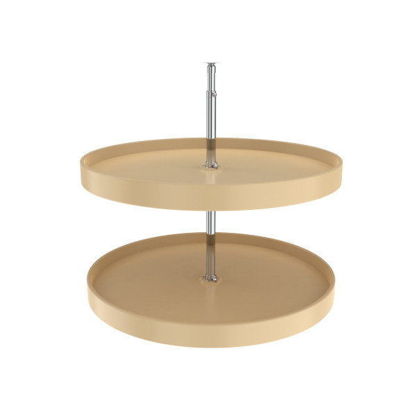 Polymer Full-Circle 2-Shelf Lazy Susan w/Dependent Hardware for Corner Base Cabinets by Rev-A-Shelf Polymer Full-Circle 2-Shelf Lazy Susan w/Dependent Hardware for Corner Base Cabinets by Rev-A-Shelf