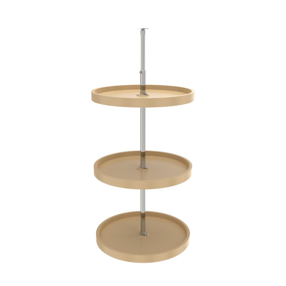 Polymer Full-Circle 3-Shelf Lazy Susans w/Dependent Hardware for 38" H Corner Wall Cabinets by Rev-A-Shelf Polymer Full-Circle 3-Shelf Lazy Susans w/Dependent Hardware for 38" H Corner Wall Cabinets by Rev-A-Shelf