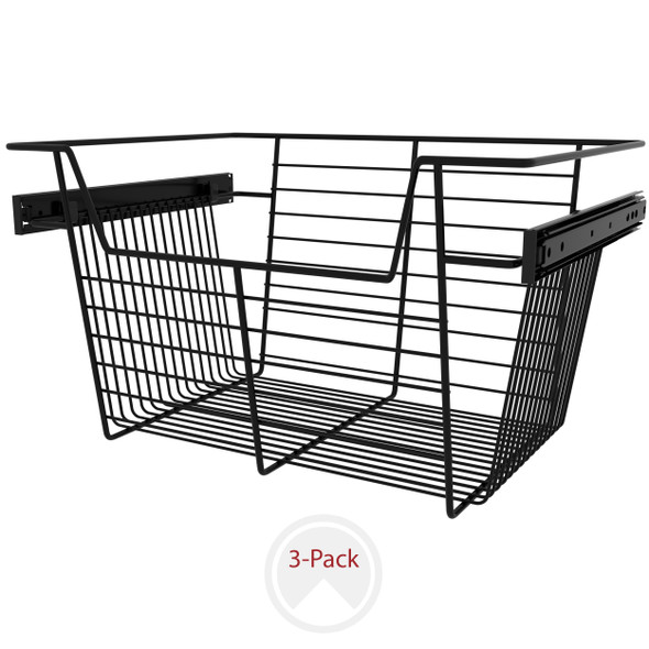 18" W Closet Baskets for Custom Closet Systems (3-Pack) by Rev-A-Shelf 18" W Closet Baskets for Custom Closet Systems (3-Pack) by Rev-A-Shelf
