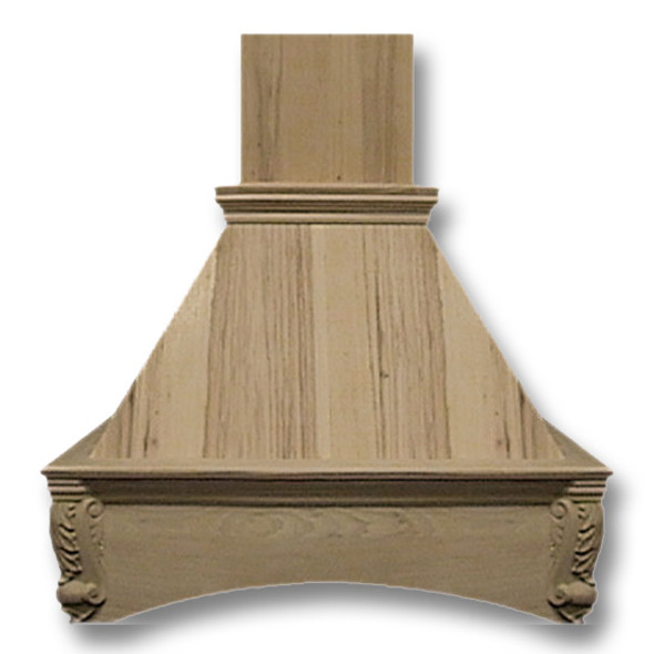 Wall Wood Hood 48in Arched Corbel Maple