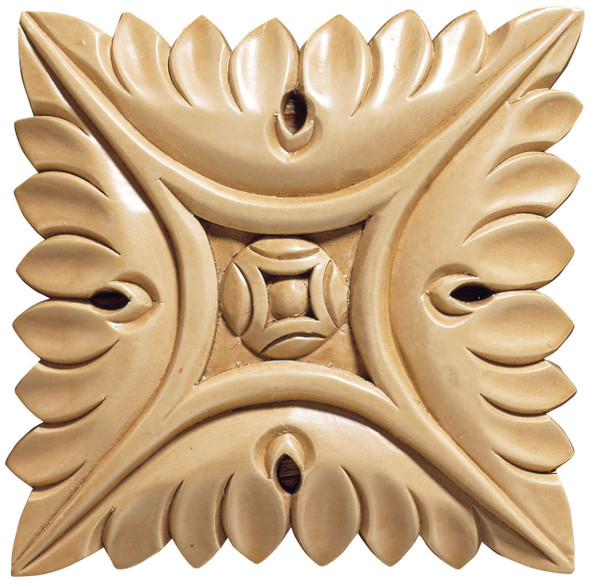 Square Wood Rosette