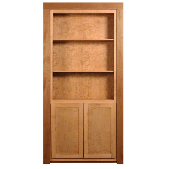 InvisiDoor Book Case OAD 30-7/8"W x 79"H x 8"D Unfinished Maple