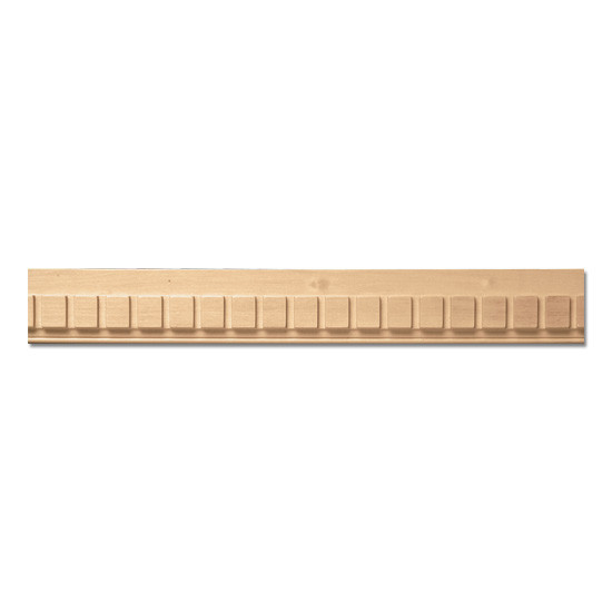 Maple Dentil Moulding- 2 3/8"