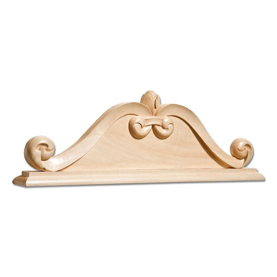 30 in. Md Ramshorn Pediment Maple