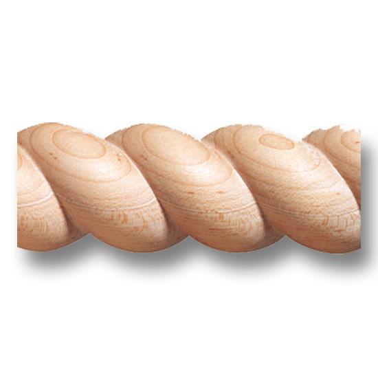 Half Rope Wood Moulding- 5/8 x 1 1/4 x 8