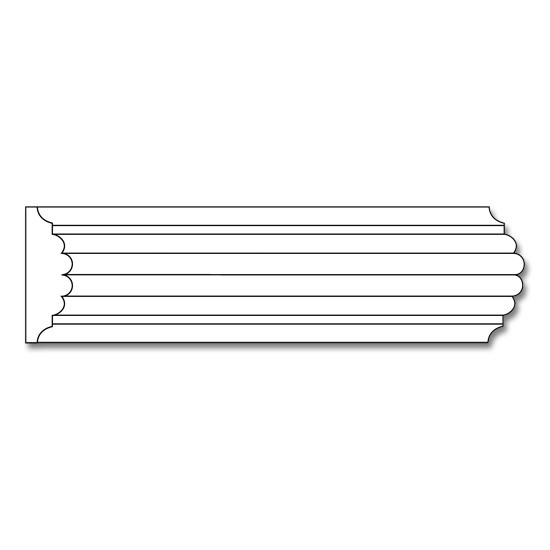 Reeded Resin Moulding0 9/16 x 1 5/8