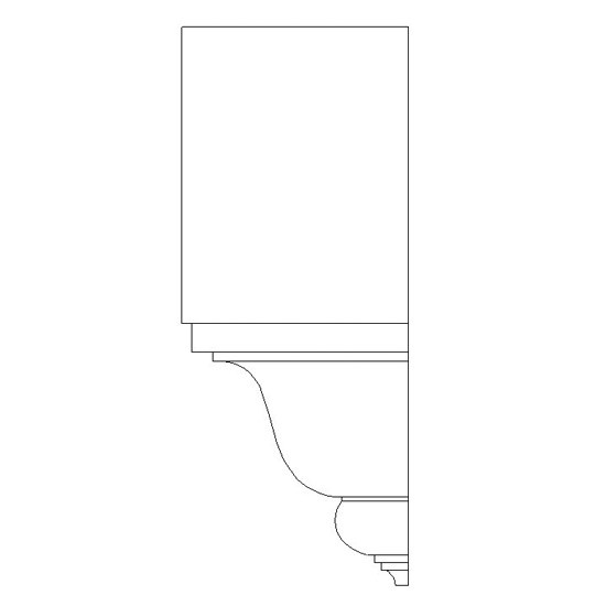 Poplar Inside Crown Moulding Block
