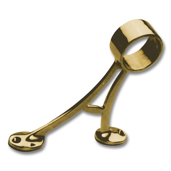 FLOOR MOUNT BRACKET, 1.5" Polished Brass FLOOR MOUNT BRACKET, 1.5" Polished Brass