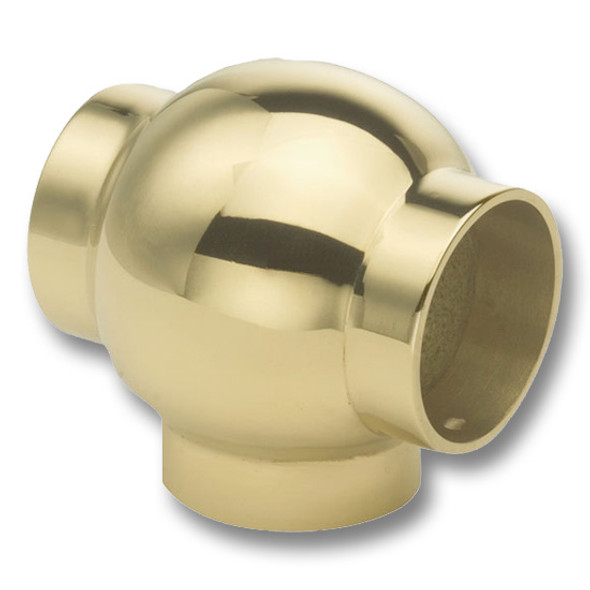 BALL TEE, 1.5" Polished Brass BALL TEE, 1.5" Polished Brass