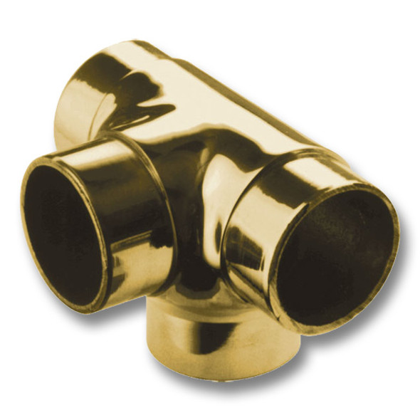 FLUSH TEE, SIDE OUTLET, 2" Polished Brass FLUSH TEE, SIDE OUTLET, 2" Polished Brass