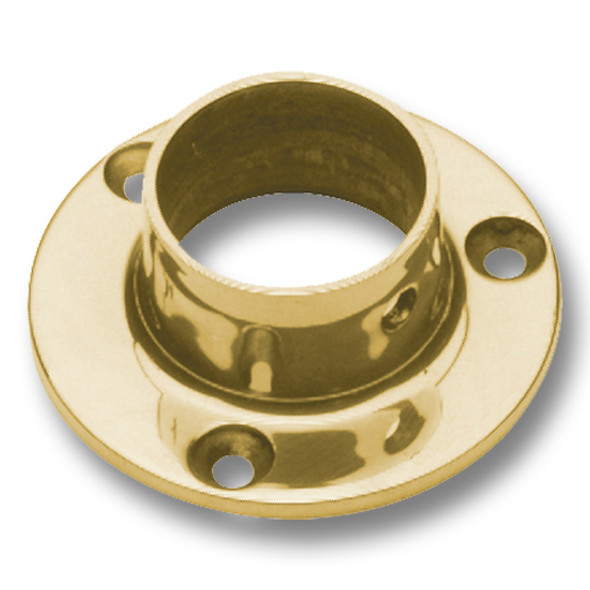 FLANGE, WALL, 1" X 2" Polished Brass FLANGE, WALL, 1" X 2" Polished Brass