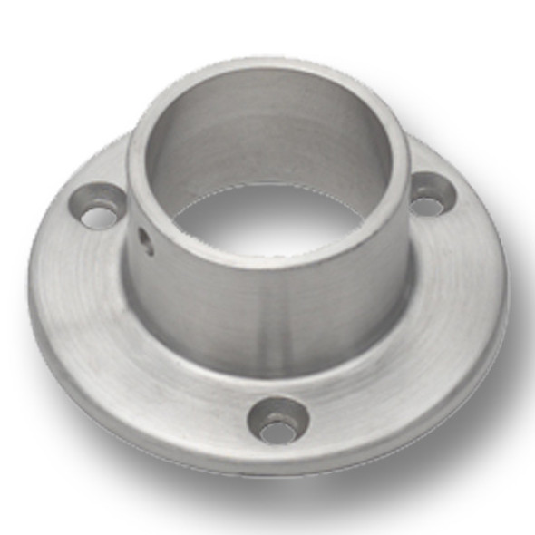 FLANGE, WALL, 1.5" X 3" Polished Stainless Steel FLANGE, WALL, 1.5" X 3" Polished Stainless Steel