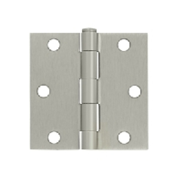 3''x 3'' Square Hinge, Satin Nickel