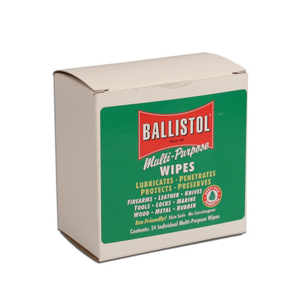 Ballistol Lubricant and Cleaner, Wipes, 10/box