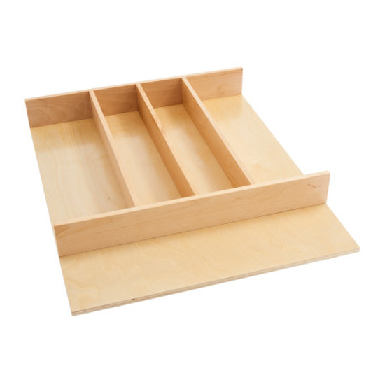 Trimable Wood Utility Tray Insert 18.5" x 22" x 2.875" Natural Maple