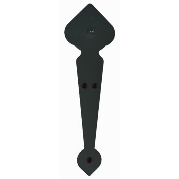 Non-Hammered Spade 6-Ft. Rolling Door Hardware Kit, w/Short Brackets, Black