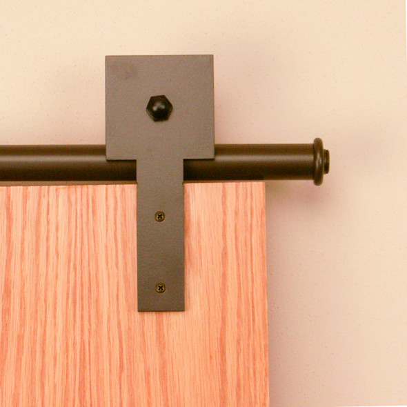 Cube Stick 6-Ft. Rolling Door Hardware Long Bracket Kit, Oil Rubbed Bronze
