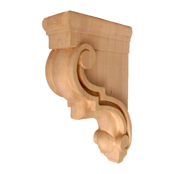 Traditional Bar Bracket Alder 3-3/8 x 7-3/4 x 13