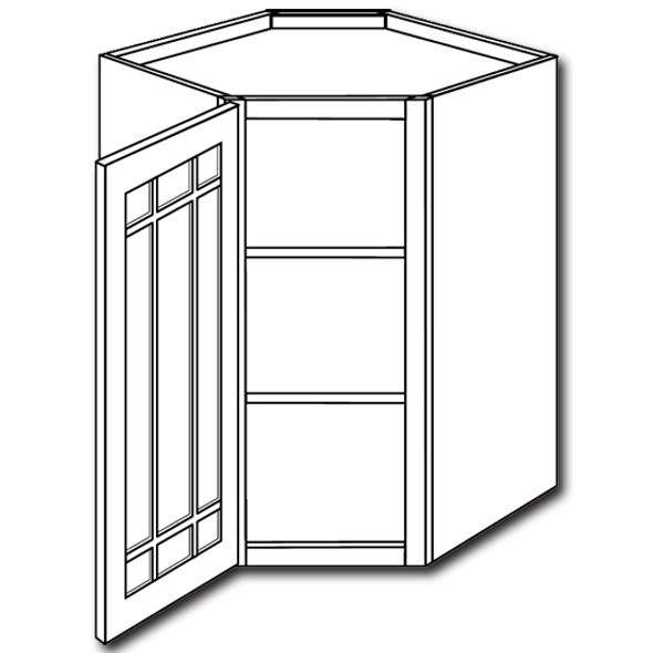 Wall w/ Prairie Style Mullion Door 27 W X 36 H X 12 D - Yarmouth Series by JSI