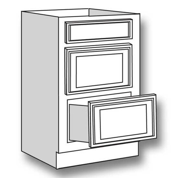 Base 3 Drawer 30 W X 34-1/2 H X 24 D - Yarmouth Series by JSI