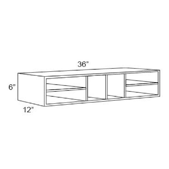 Wall Organizer 36 W X 6 H X 12 D - Nexus Collection - Frost by Fabuwood