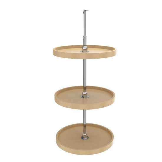 Rev-A-Shelf 20" Lazy Susan 3-Shelf Set Almond Polymer