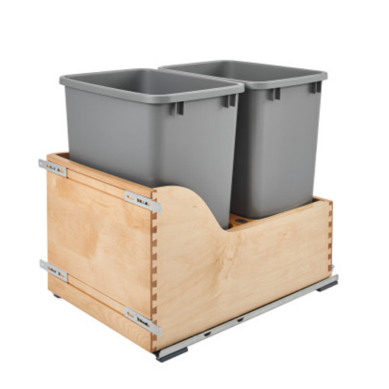 Double 35 Qt Waste Container Kit with Blum Servo Drive Electric Assist