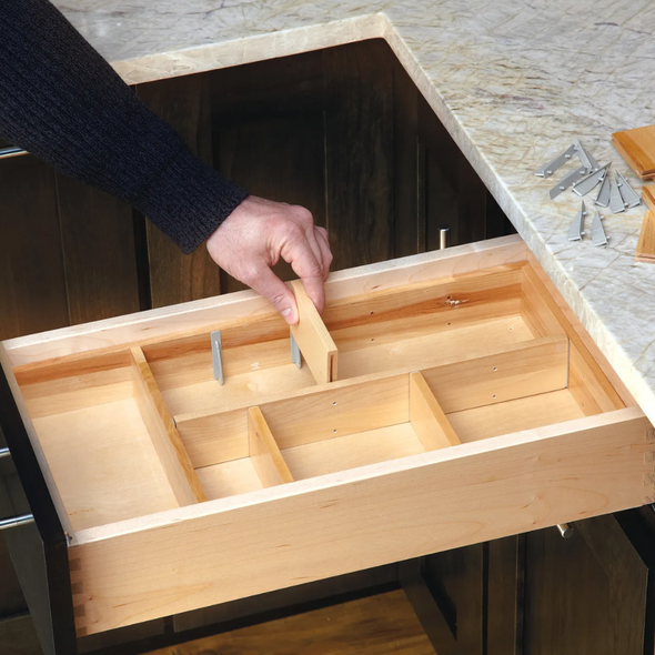 Customizable Wood Drawer Organizer Insert Kit