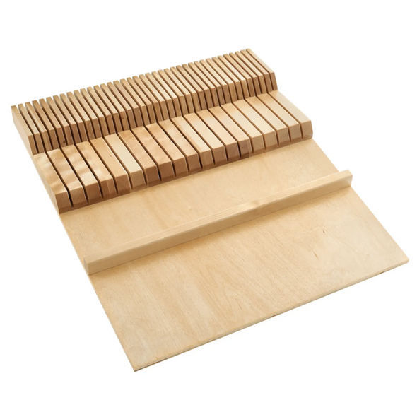 Double Tiered Maple Knife Block Natural Wood Double Tiered Maple Knife Block Natural Wood