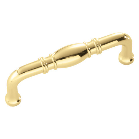 3" Williamsburg Cabinet Pull, Polished Brass