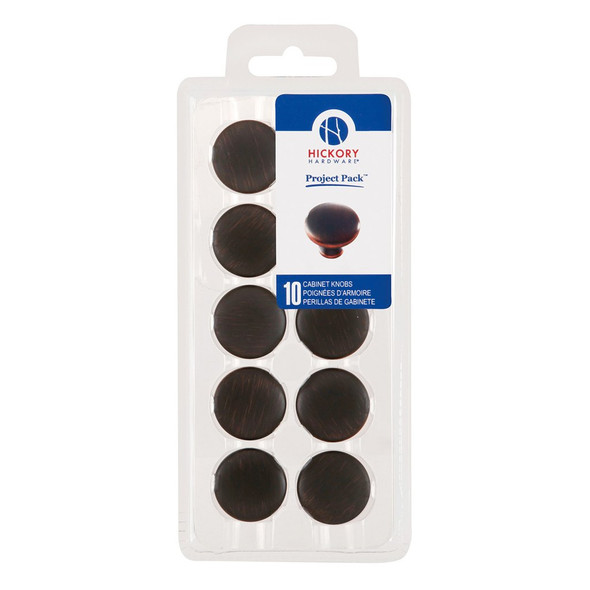 Project Pack 1-1/8" Conquest Cabinet Knob, Oil Rubbed Bronze Highlighted 10-pack