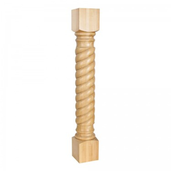 Rope Post 5" X 5" X 35-1/2", Hard Maple