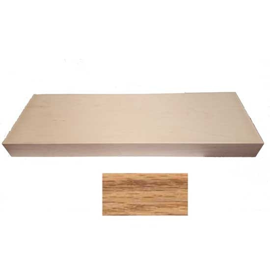 Floating Shelf, 36"L x 10"D x 2.5"T, Unfinished Red Oak