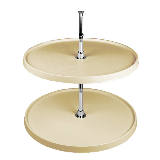 Full Round, Polymer, 2 Shelf Susan, 16", White