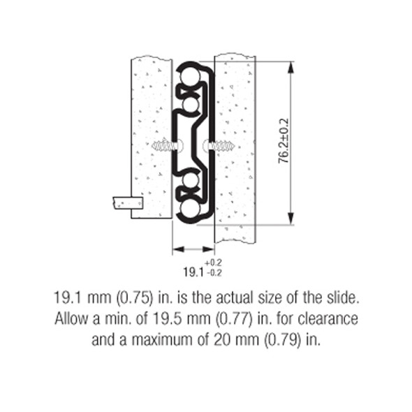 Slide, 14" Full Extension, 550 Lb. Weight Capacity, Lock-In/Lock-Out Mechanism 3