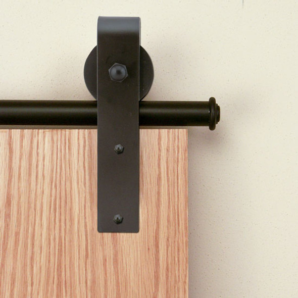 Hook 8-Ft. Rolling Door Hardware Long Bracket Kit, Black