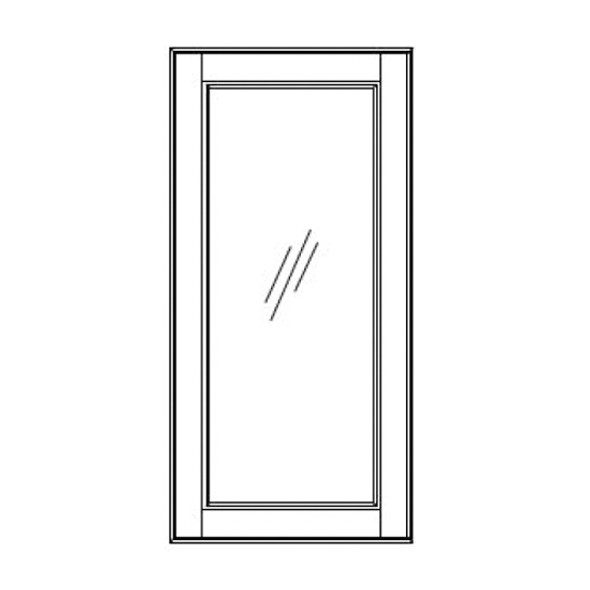 Glass Door 24 W X 36 H  - Quest Metro Frost Series by Fabuwood (fits WDC2436) 