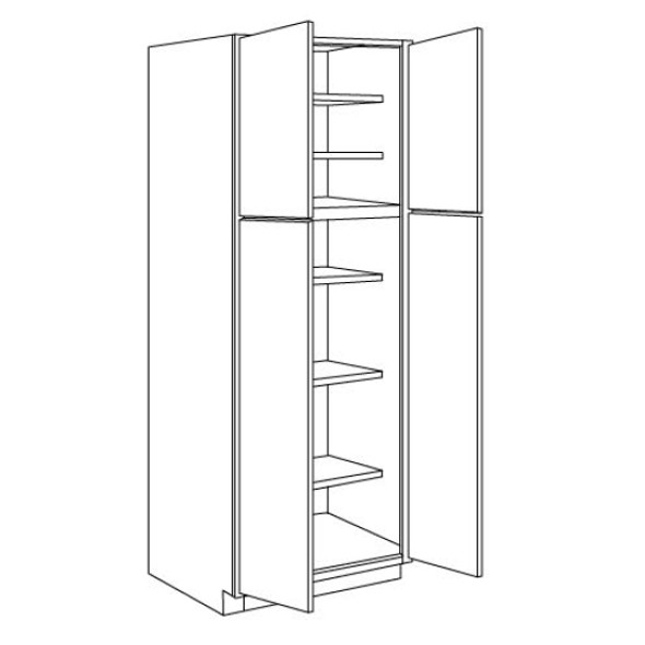 Pantry Cabinet 24 W X 84 H X 24 D - Quest Metro Frost Series by Fabuwood